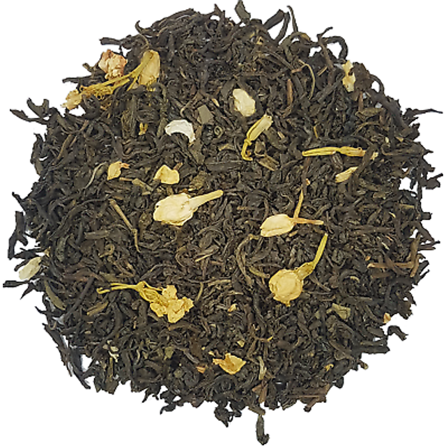 Jasmine Flowers Tea 100g in Resealable Pouch | 100% Natural Loose Leaf Tea | Chinese Green Tea with Jasmine Blossom | Strong Bodied Flavour with