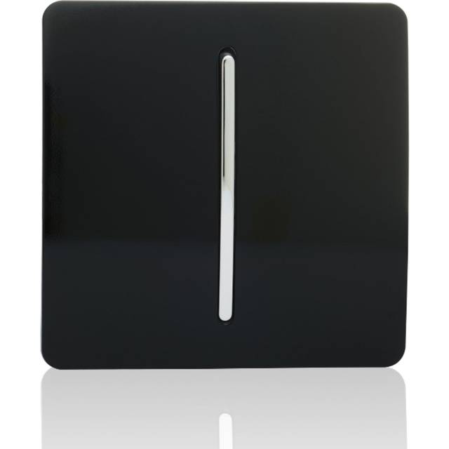 Trendi Artistic Modern Glossy Tactile Auto Retractive Door Bell Switch Piano Black ART-DBBK