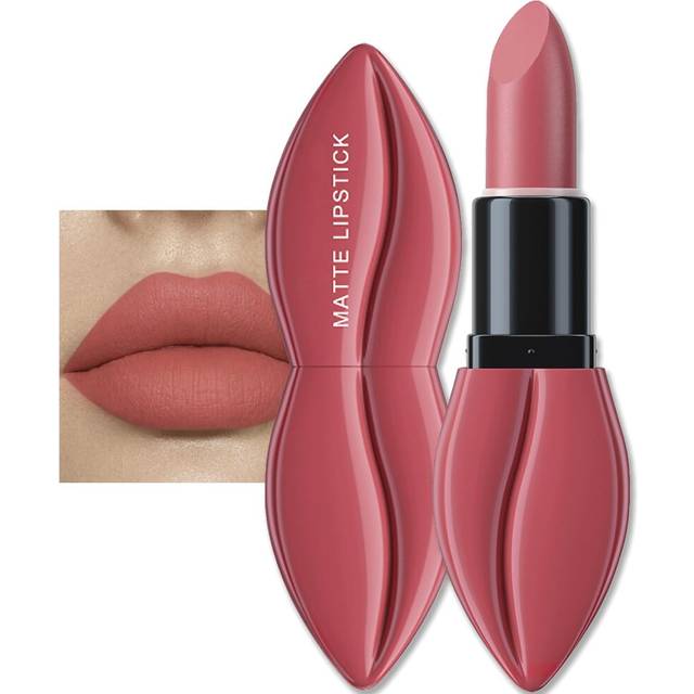 (Nude Pink) Labial Appearance Highly Pigmented Shades LipstickSenior Matte Nude Texture Smooth Intense Color Long Lasting Rich Color for Women