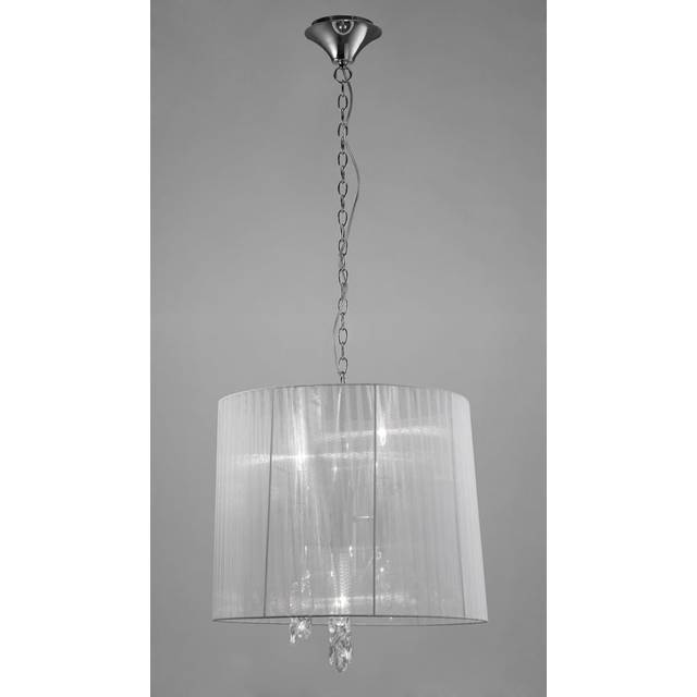 Mantra M3860 Tiffany Pendant 3+3 Light E14+G9 Polished Chrome White Sh