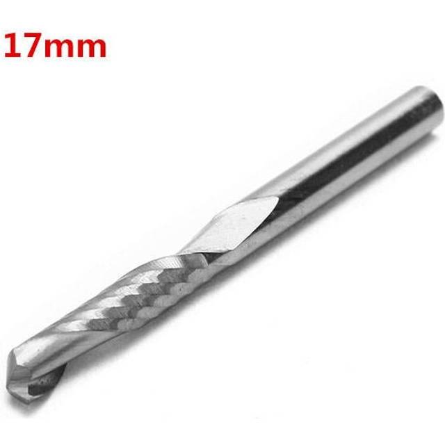 1/8 Inch Shank Single Flute End Mill Cutter 3.175x17mm Tungsten Steel CNC Router Bit