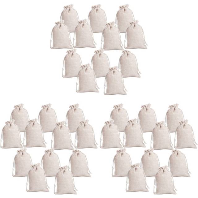 36Pcs Small Cotton Drawstring Bags Reusable Muslin Cloth Gift Candy Favor Bag Jewelry Pouches