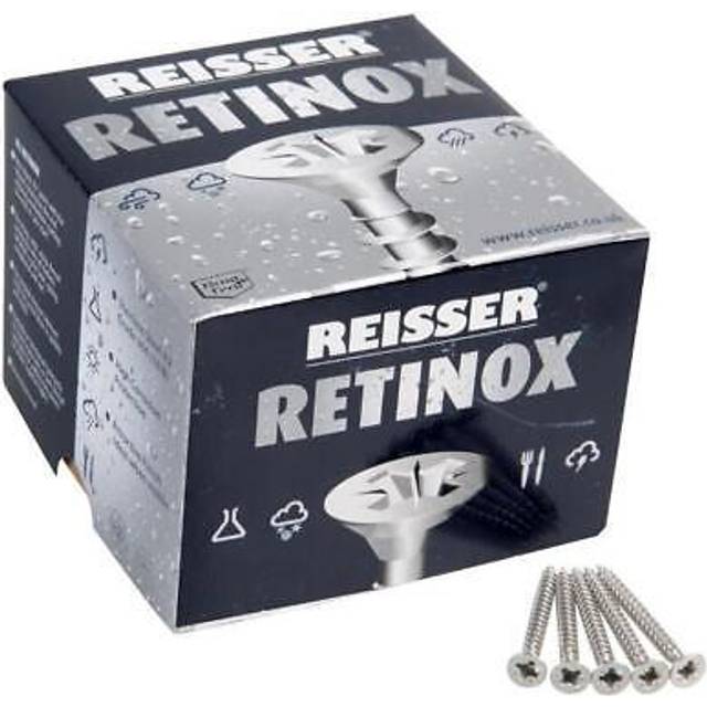 Reisser r2 retinox stainless steel screws 5.0 x 40mm cp (box of 200)