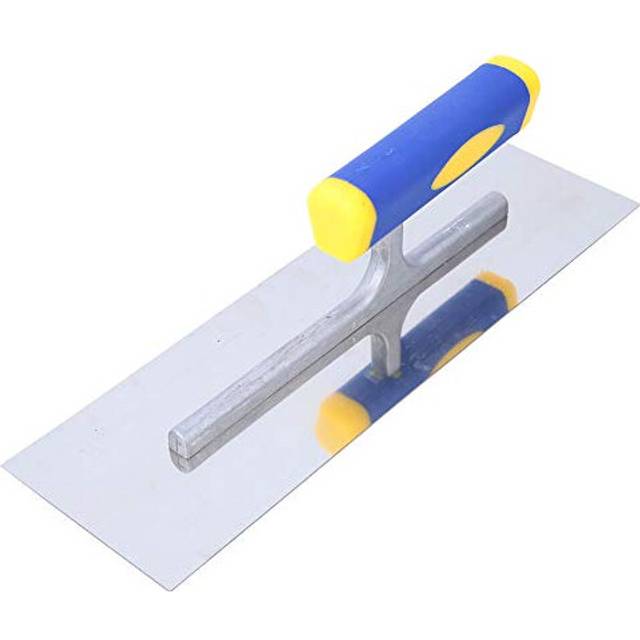 Professional Plastering Trowel, Handheld Stainless Steel Plastering Skimming Trowel Tile Flooring Grout Float Tiling Tool with Ergonomic Handle(300mm)