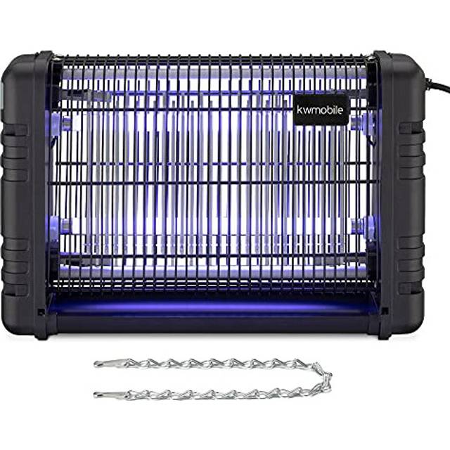 Navaris Electronic Fly Zapper - UV Mosquito Killer Lamp, Indoor Hanging Insect Killer, Electric Fly Swatter - Hanging or Countertop Fly Zapper - Black