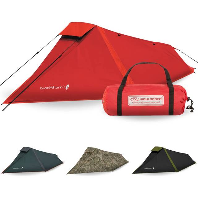 Highlander Blackthorn 1 Man Tent ? Lightweight & Waterproof. 4 Season Tent for 1 Person. Quick And Easy Pitch Ultra Low-Profile for Hiking, Fishing,