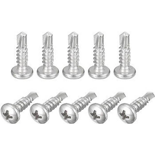 10 X 3/4 Self Drilling Screws, 50pcs Phillips Pan Head Self Tapping Screws