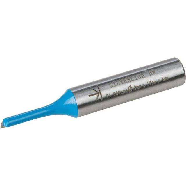 3mm X 12mm Metric Straight Router Bit - 8mm Shank - Tungsten Carbide Tip
