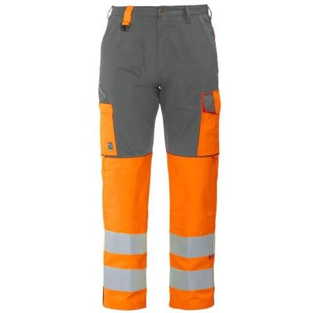 (36T, Yellow/Navy) Projob Mens High-Vis Cargo Trousers