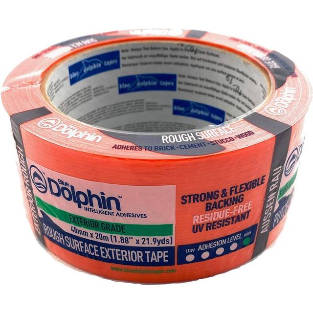 Heavy Duty Rough Surface Exterior Masking Tape Clean Peel UV Resistant, Orange 48mm x20m (1)