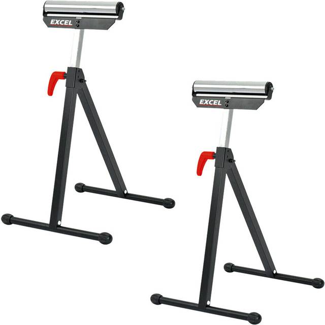 Heavy duty roller stand adjustable extending arm for easy storage twin pack