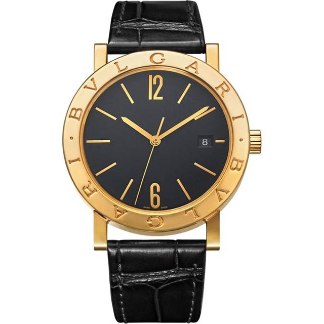 Yellow Gold Bvlgari Bvlgari Watch - Black - 38mm