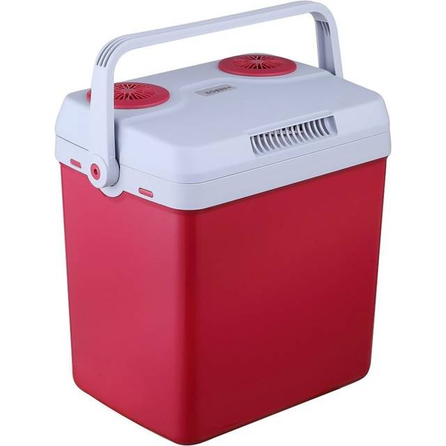 Arebos cool box 25l car thermoelectric warming box 12v 230v refrigerator red