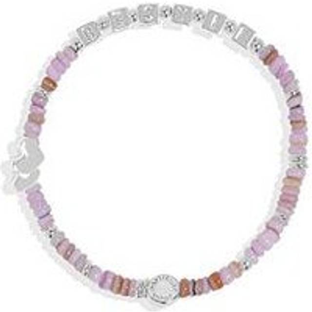 Joma Multi Cubes Best Bestie Children's Bracelet - Silver - Pink