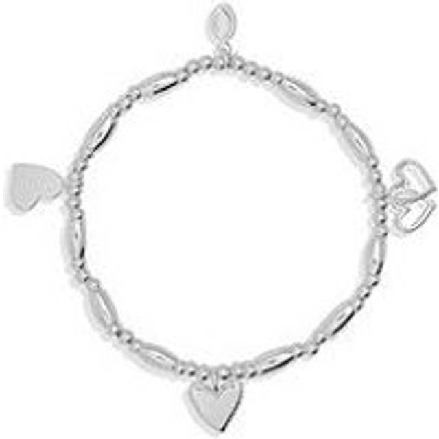 Joma Boxed Love Hearts Charms Bracelet - Silver
