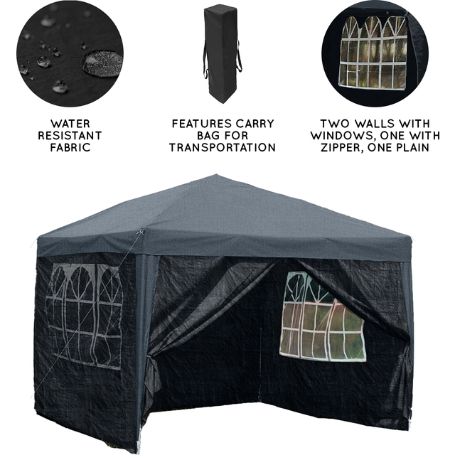 Pop Up Gazebo 2.5x2.5m - Grey