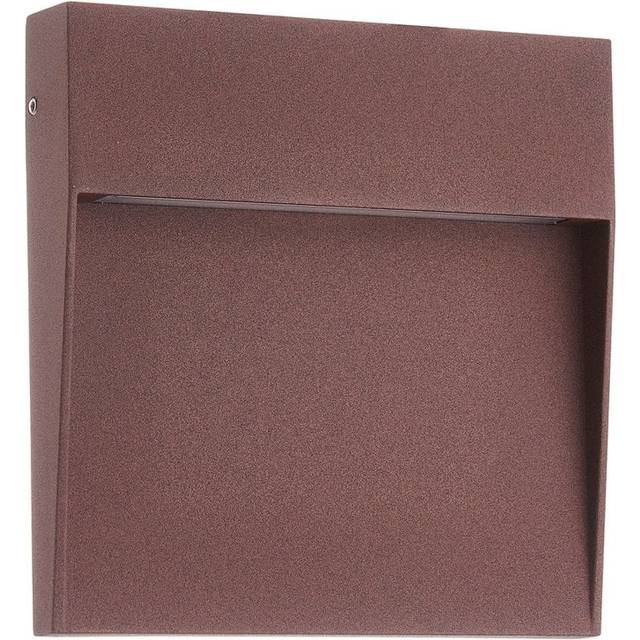 Mantra M7642 Baker Outdoor Wall Lamp Large Square 6W LED Rust Brown