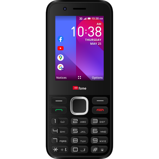 Simple black mobile phone, easy to use, usb & ee pay as you go sim