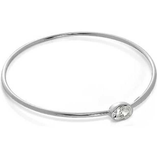 Sterling Silver Maiden Bangle With Clear Cz Crystal 60mm Bangles Teenager