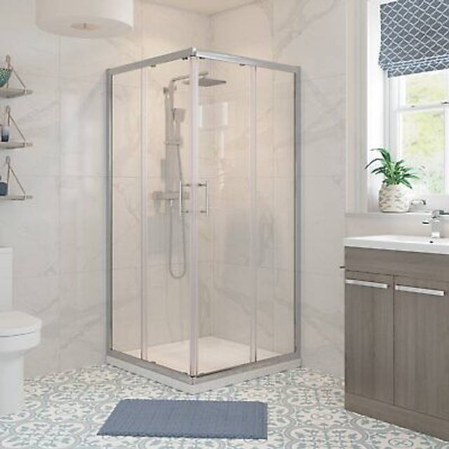 Verve Corner Entry Sliding Shower Enclosure 760mm x 760mm - 6mm Glass - Signature