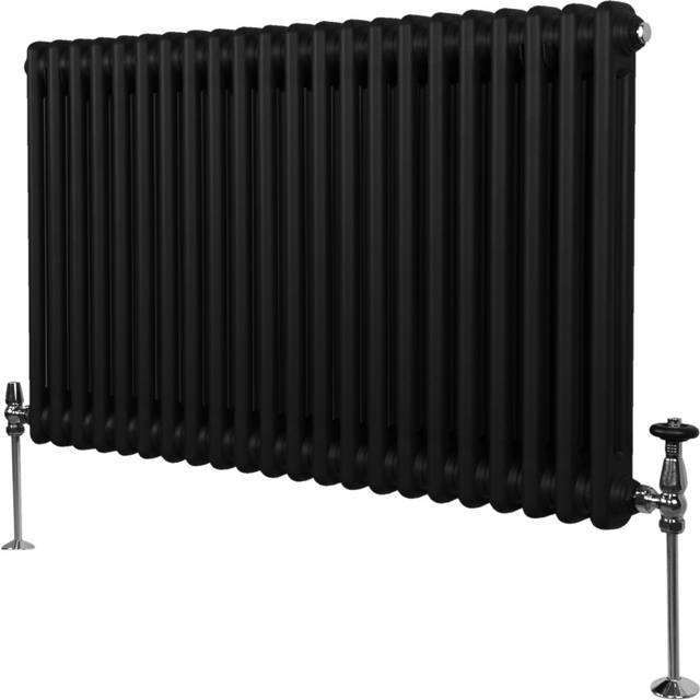 Monster Shop 4276 BTU Black Traditional 2 Column Radiator 600 x 1012mm - MonsterShop - 60 x 101 x 7cm