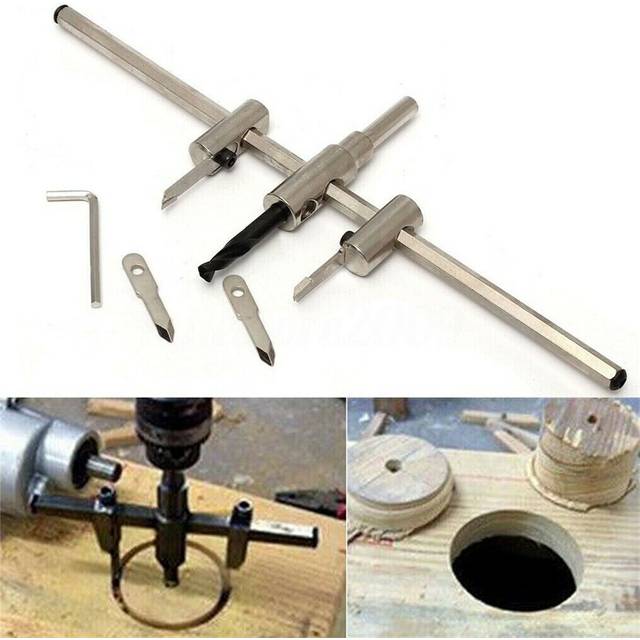 Pro adjustable hole saw 1 1/2" - 7 3/4" wood circle cutter bit drill press tool