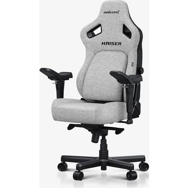 ANDASEAT Kaiser 4 Series Premium Gaming Chair - Large, Ash Grey, Black,Silver/Grey
