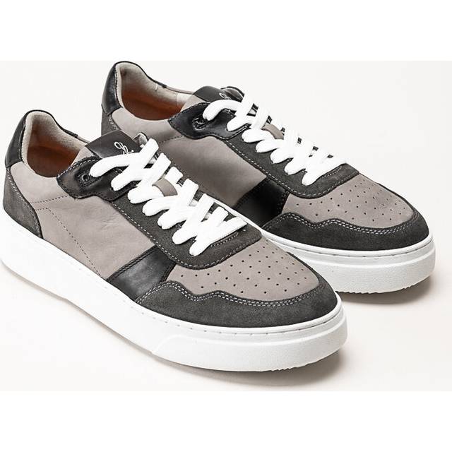 Marco Tozzi - Grå sneakers i skinn och mocka storlek 41 - Dark Grey (41)