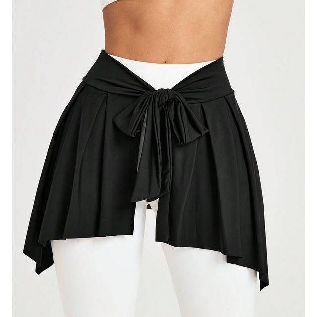 SHEIN Women&#39;s Solid Color Simple Daily Sports Skirttennis Skirt