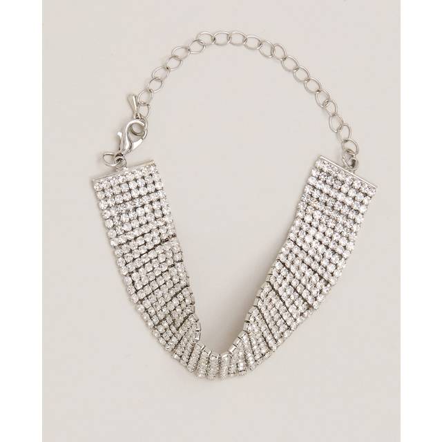 Phase Eight Women's Silver Chainmail Sparkle Bracelet - One Size