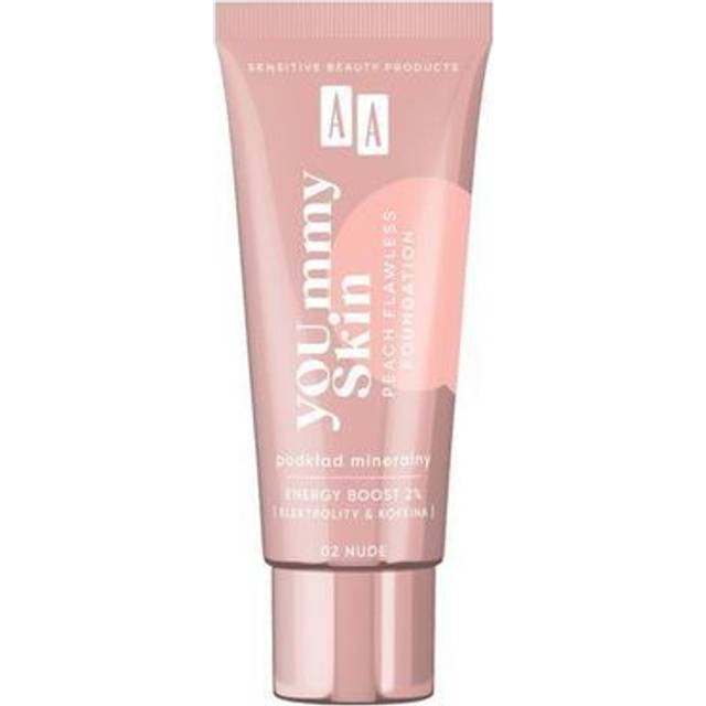 Oceanic AA_Yoummy Skin Peach Flawless Foundation mineral foundation for added radiance 02 Nude 30ml