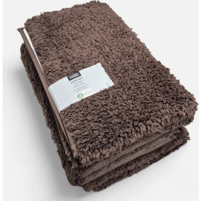 George home super soft bath mat brown non slip and absorbent 50 x 80cm
