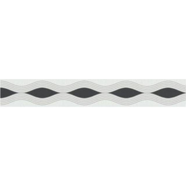As creation infinity wave black grey self adhesive border narrow wallpaper