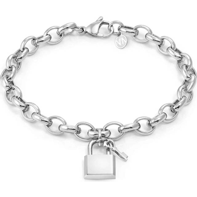 Nomination Semper Con Me Engravable Wind Rose Lock Bracelet - Silver - 21cm