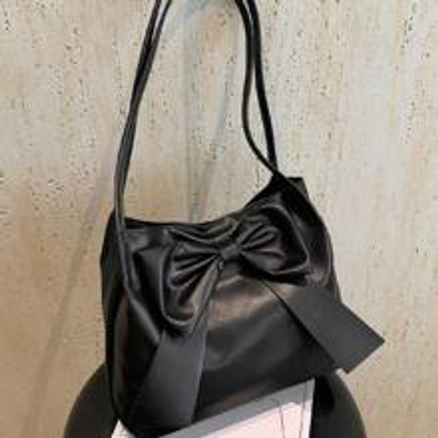 SHEIN Fashionable New Style Bucket Bag For Women With Bowknot Decoration, Handbag/Shoulder Bag/Commute Bag, Solid Color Purse For Spring And Summer, Perfect