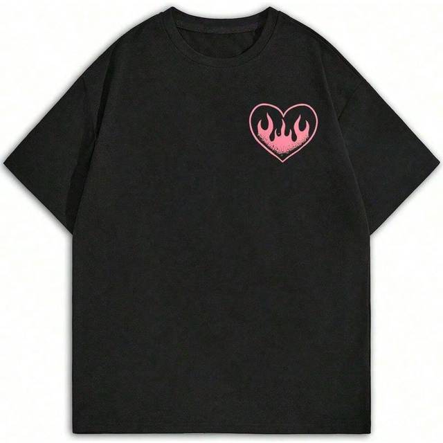 ROMWE MEN Vintage Character Slogan Printed Men&#39;s T-Shirt, Y2K Summer Style