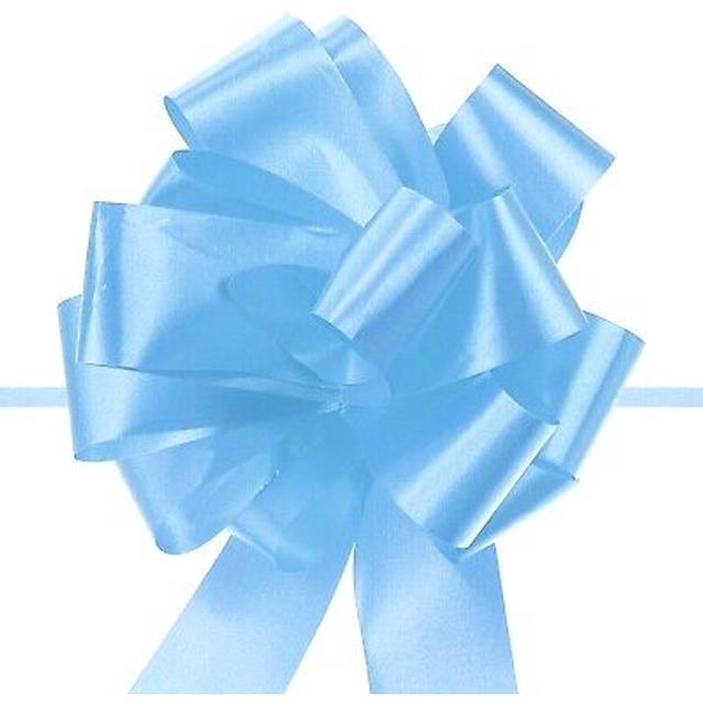 20pcs 5 inch large pull bow big gift wrapping bows ribbon light blue for wedding
