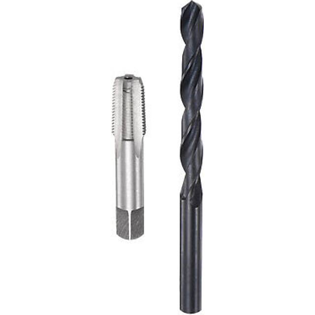Tap and drill bit set 1/8-27 npt thread tap & 21/64" black oxide twist drill bit