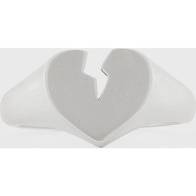 Serge Denimes Mens Silver Broken Heart Sterling-silver Ring N - SILVER