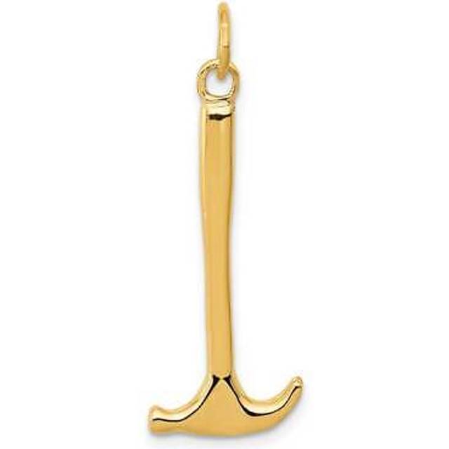 Quality Gold A0392 14K Yellow Gold 3D Hammer Charm