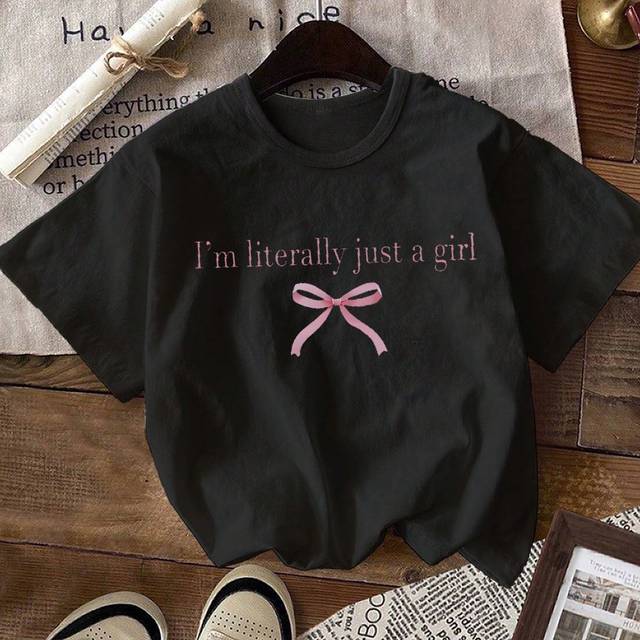 SHEIN Young Girl Short Sleeve Ballet Style T-Shirt With Bow Tie, Suitable For Traveling, Cute And Sweet Summer Top