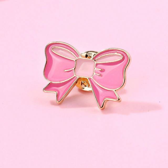 SHEIN 1pc Girls&#39; Cute Butterfly Shaped Zinc Alloy Brooch Pin With Dripping Oil Effect And Gold Plating, Suitable For Daily Casual Wear, Hats And Jewelry Acc