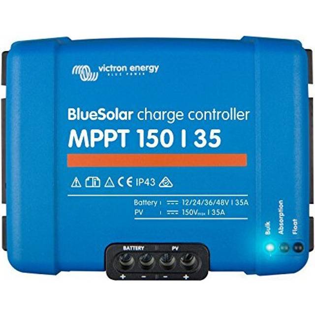 Victron BlueSolar MPPT 150/35 35A solar charge controller for solar panels up to 500W (12V)/1000W (24V)/1500W (36V)/2000W (48V) up to 150V