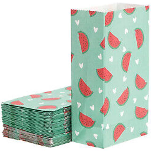 9.5x5.5x18cm Paper Gift Bag, 50 Pack Watermelon Storage Bag For Party Favor