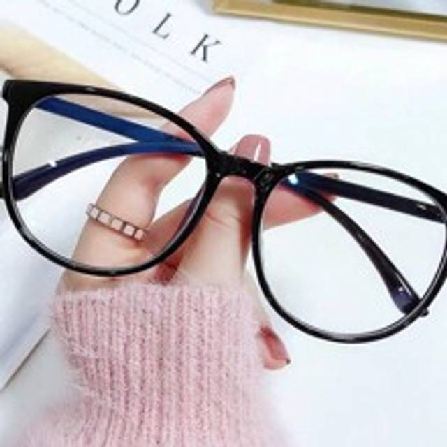 Anti-Eye Fatigue Transparent lins Glasögonbåge, Lämplig för dator, TV, spel, smartphoneanvändning, glasögon för män och kvinnor