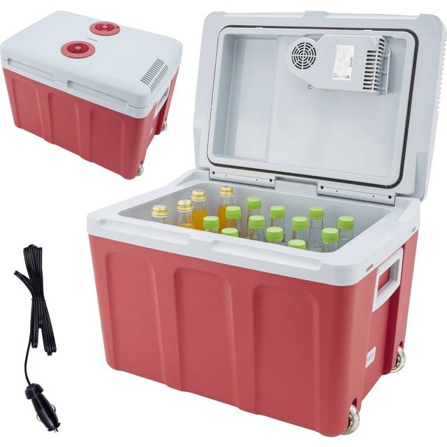 Arebos cool box 40l car thermoelectric warming box 12v 230v refrigerator red