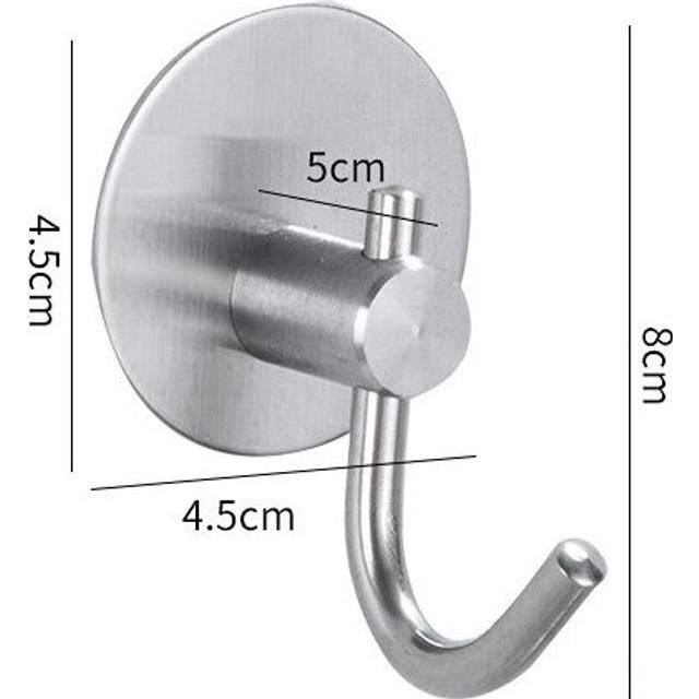 (a-21 stainless steel) Multi-purpose Wall Hook Door Keys Cloth Coat Hook Bathroom Towel Robe Hanger Hook Adhesive Kitchen Hardware Rack Shelf Bag Hook