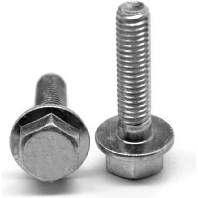M6 x 1.00 x 10 mm - FT Coarse Threaded DIN 6921 Class 10.9 Hex Flange Screw, No Serration - Medium Carbon Steel - Yellow Zinc Plated - 1250 Piece