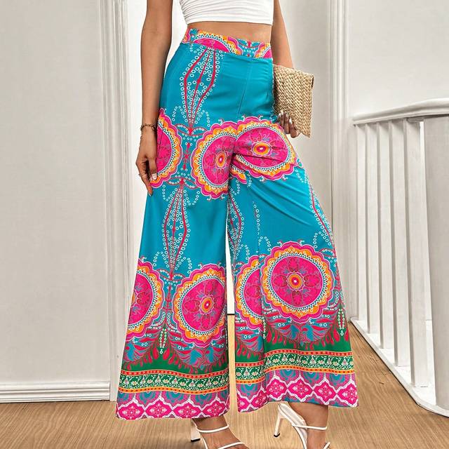 Greathe Women  Pattern Wide Leg Pants