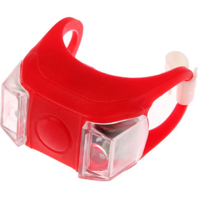 (a-Red) Bicycle Front LED Light Silicone CycIing Light Bicycle Lamp Head Front Rear Wheel Waterproof Light Cycling Accessories